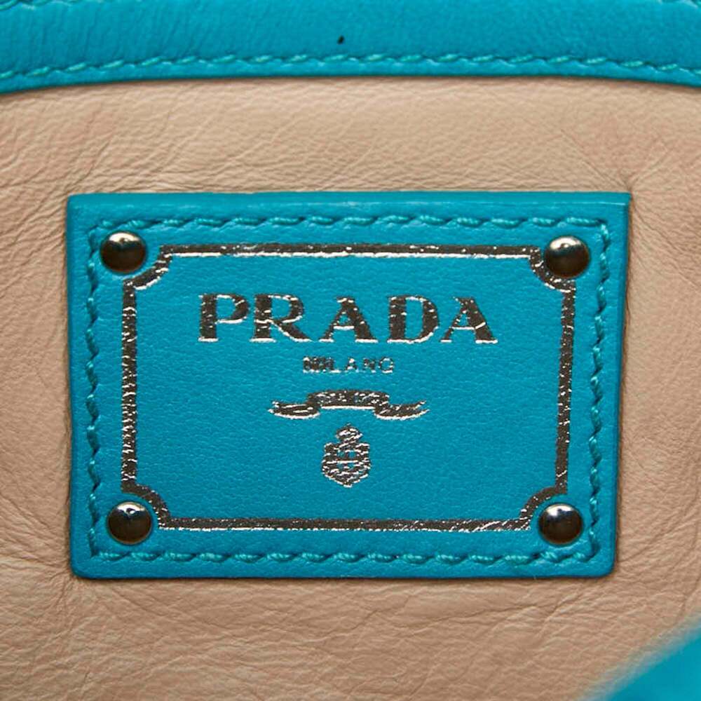 PRADA Blue Leather Shoulder Bag - Picture 9 of 11